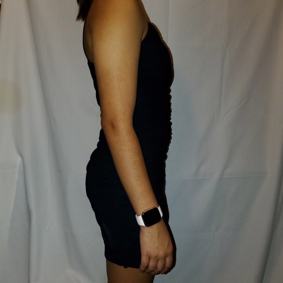 ZARA black sheer one shoulder tulle dress, size XS - Picture 3 of 5